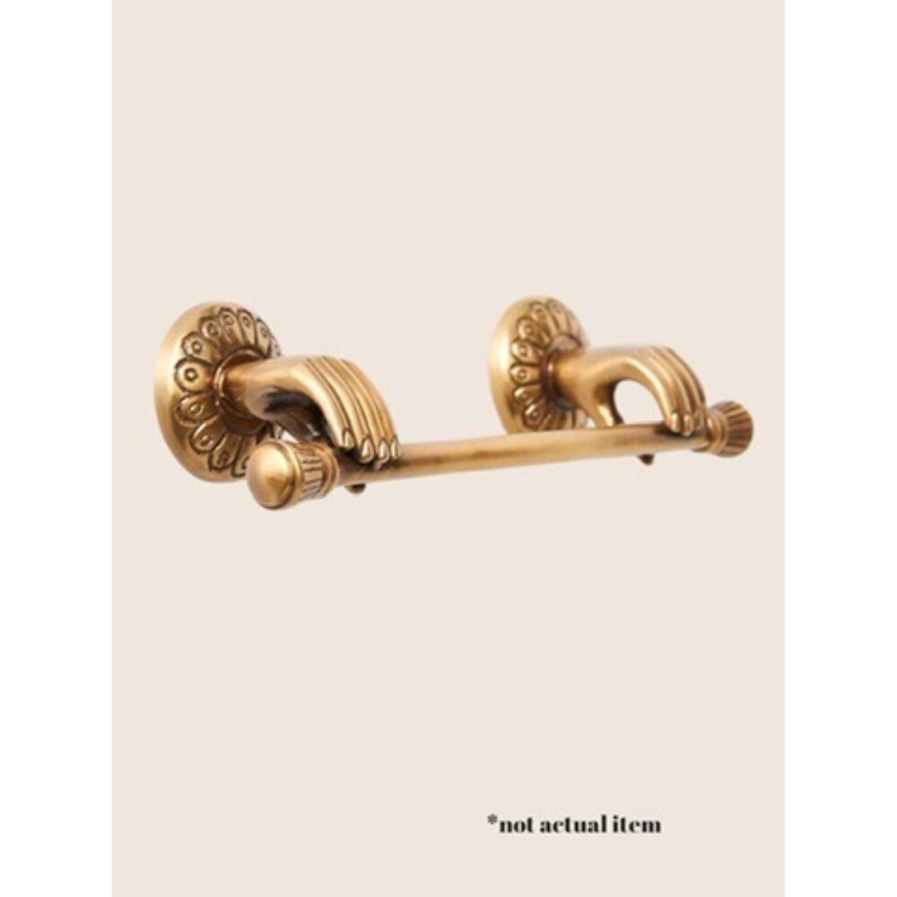 🤏 ANTHRO HOME NELLIE HAND HERITAGE DECORATIVE HANDLE BRASS KNOB PULL 6" LENGTH